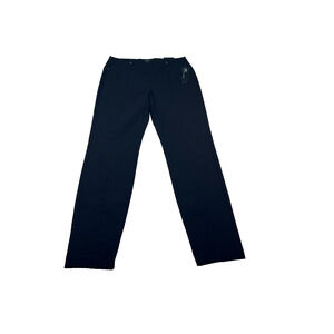 Alfani Pants Womens 6 Black Straight Leg Comfort Waist Ankle Trouser (0203)